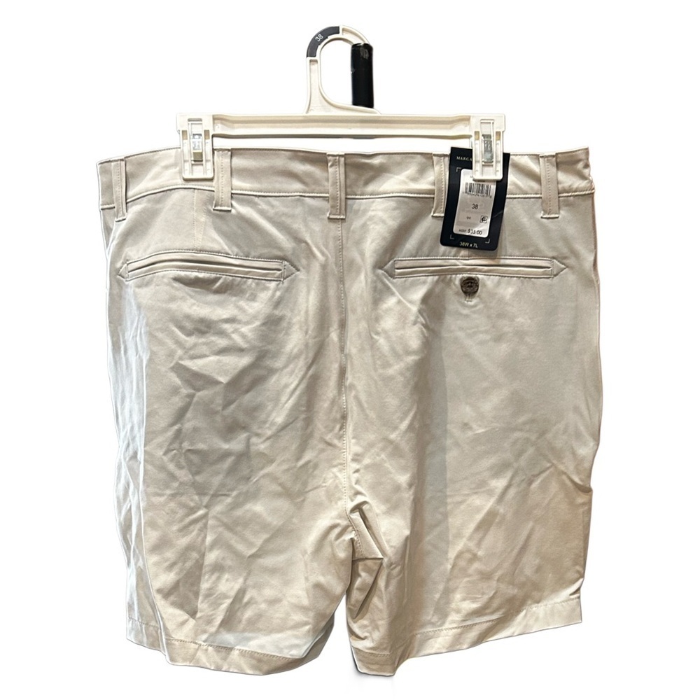 Margaritaville Men's Light Cream Flat Front Shorts - Picture 5 of 6